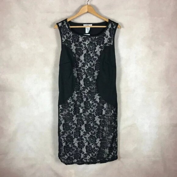 Love Squared Plus Size Black Lace-Panel Dress NWT 1X - Picture 11 of 11